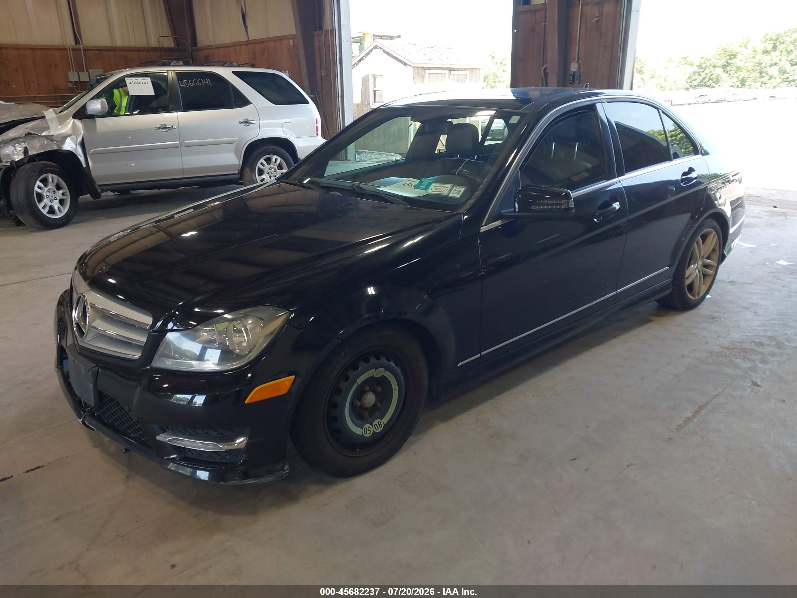 2012 Mercedes-benz C 300 Sport 4matic Black vin: WDDGF8BB8CA616687