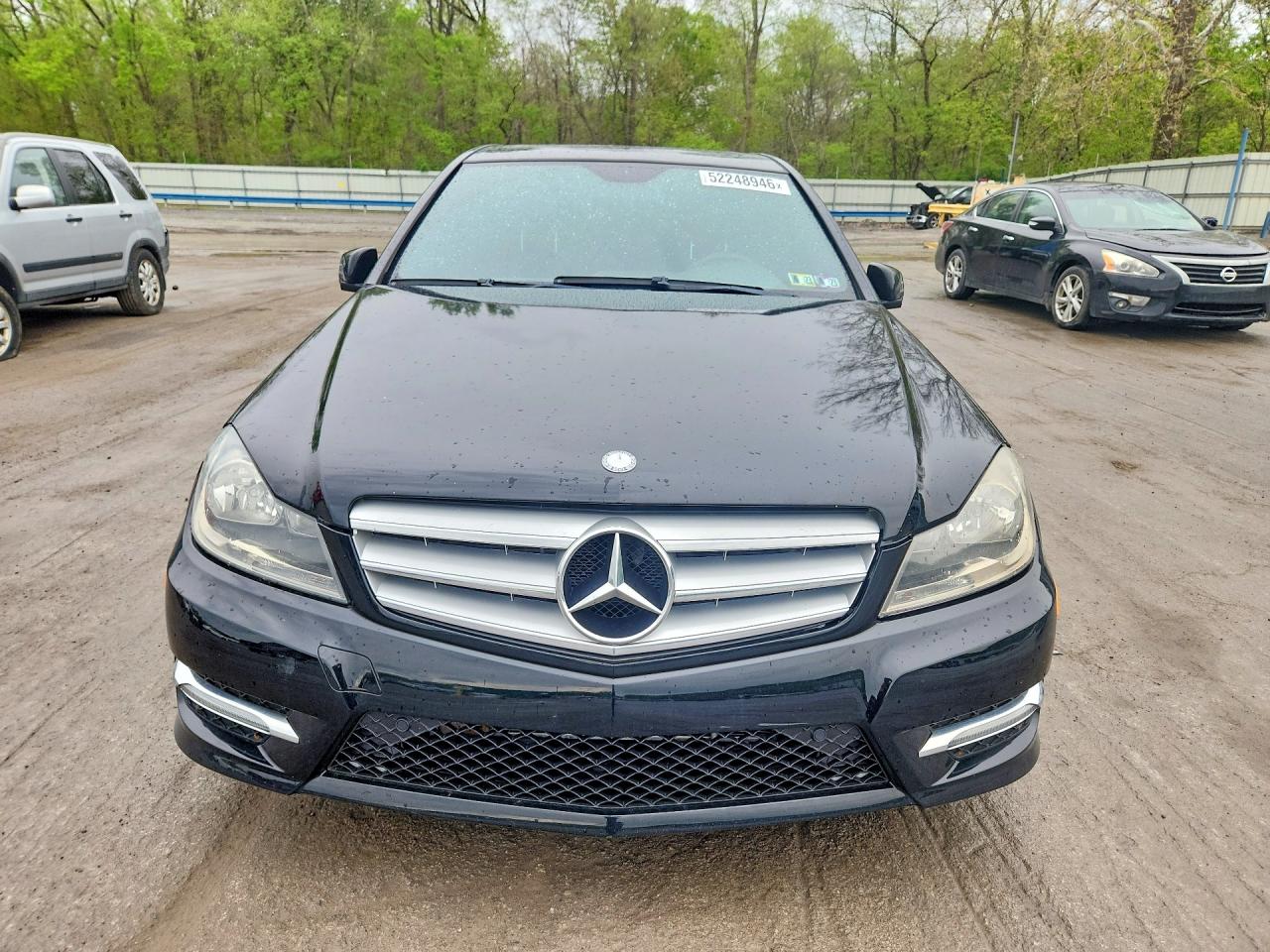2012 Mercedes-benz C 300 4matic Black vin: WDDGF8BB8CR195698
