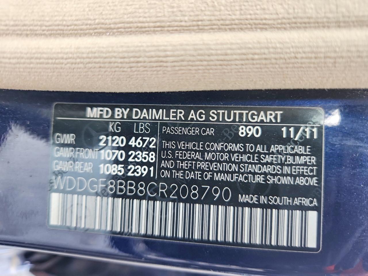2012 Mercedes-benz C 300 4matic Blue vin: WDDGF8BB8CR208790