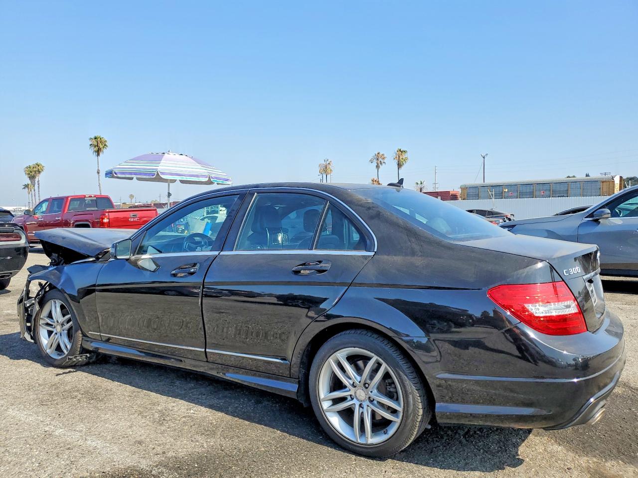 2012 Mercedes-benz C 300 4matic Black vin: WDDGF8BB8CR226237