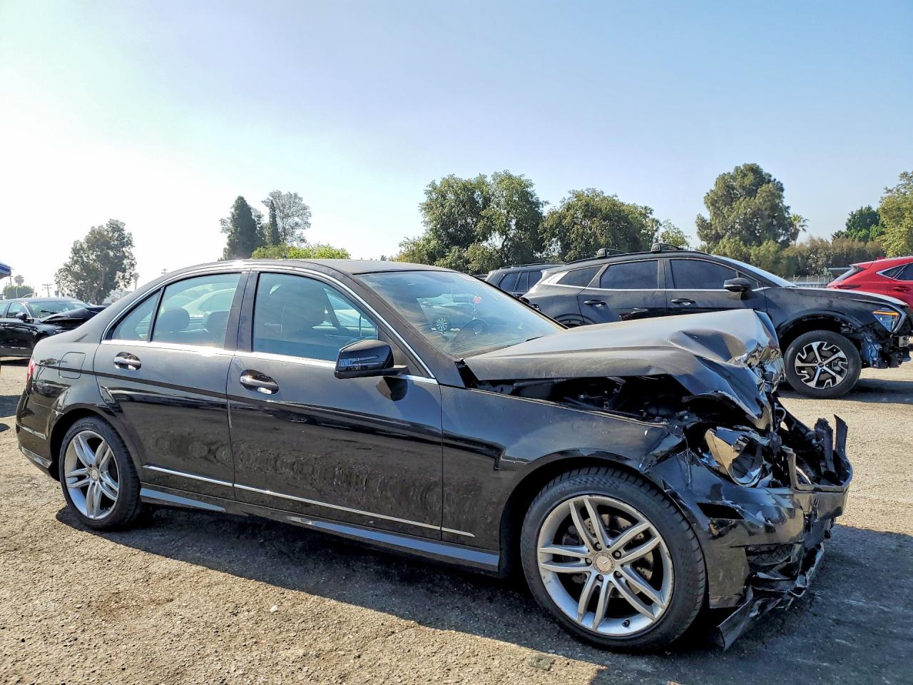 2012 Mercedes-benz C 300 4matic Black vin: WDDGF8BB8CR226237