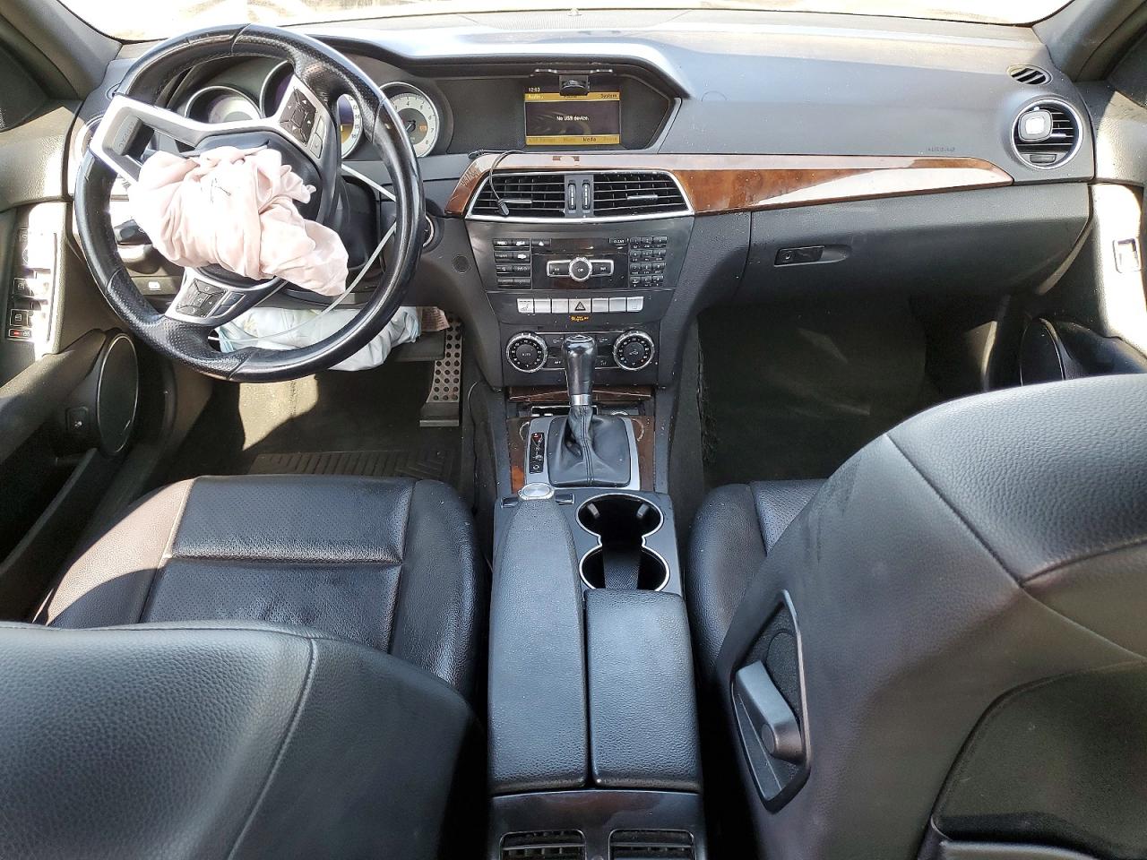 2012 Mercedes-benz C 300 4matic Black vin: WDDGF8BB8CR226237