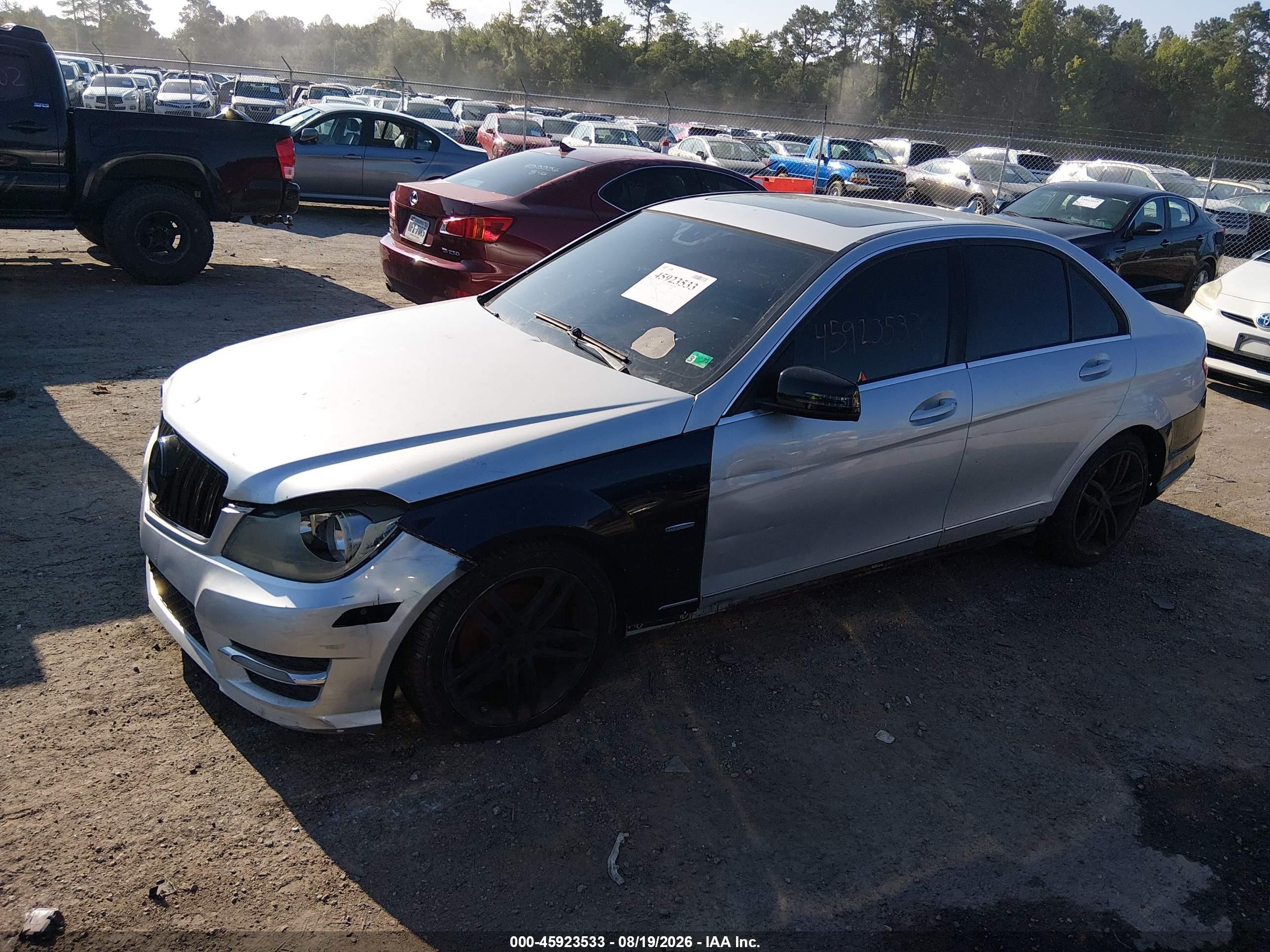 2012 Mercedes-benz C 300 Sport 4matic Silver vin: WDDGF8BB8CR228313