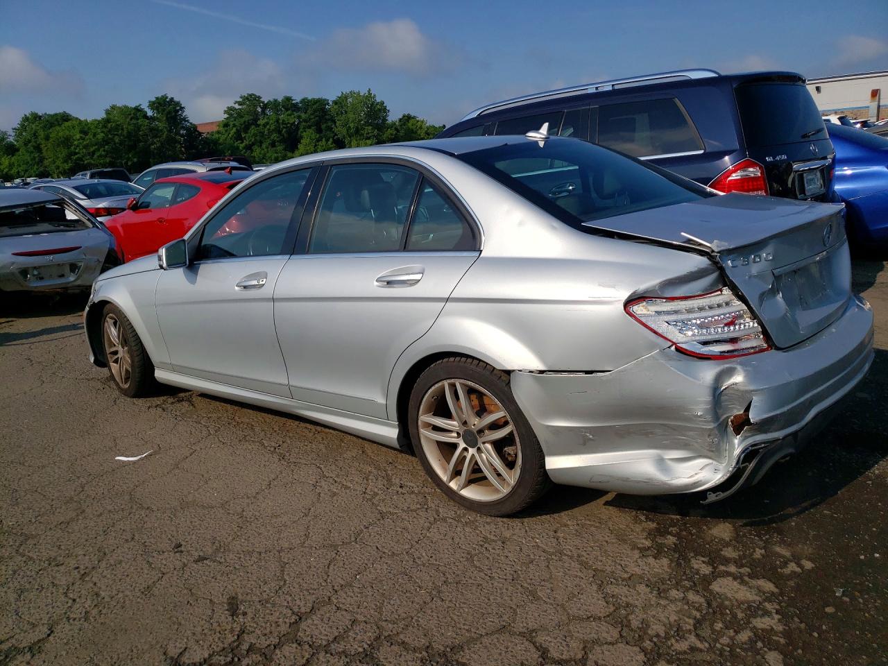 2012 Mercedes-benz C 300 4matic Silver vin: WDDGF8BB8CR234774