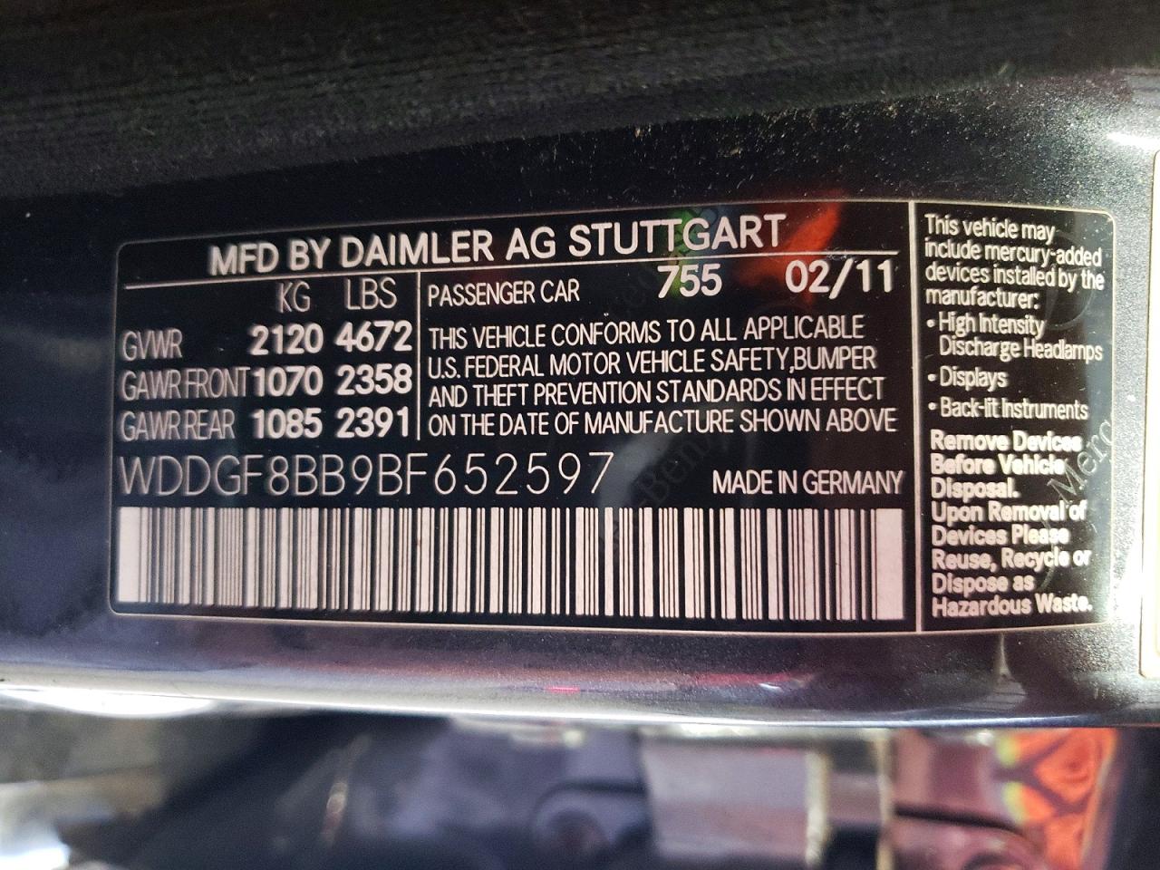 2011 Mercedes-benz C 300 4matic Gray vin: WDDGF8BB9BF652597