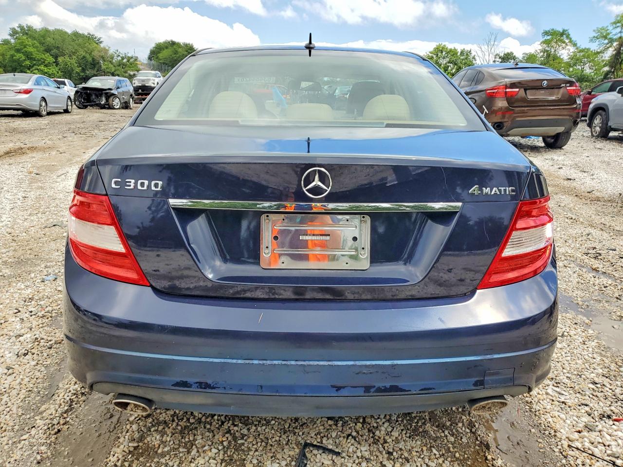 2011 Mercedes-benz C 300 4matic Синий vin: WDDGF8BB9BR159226