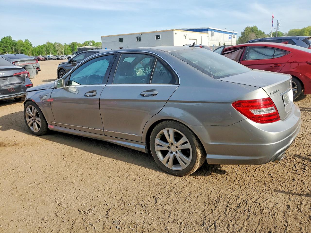 2012 Mercedes-benz C 300 4matic Silver vin: WDDGF8BB9CA625575