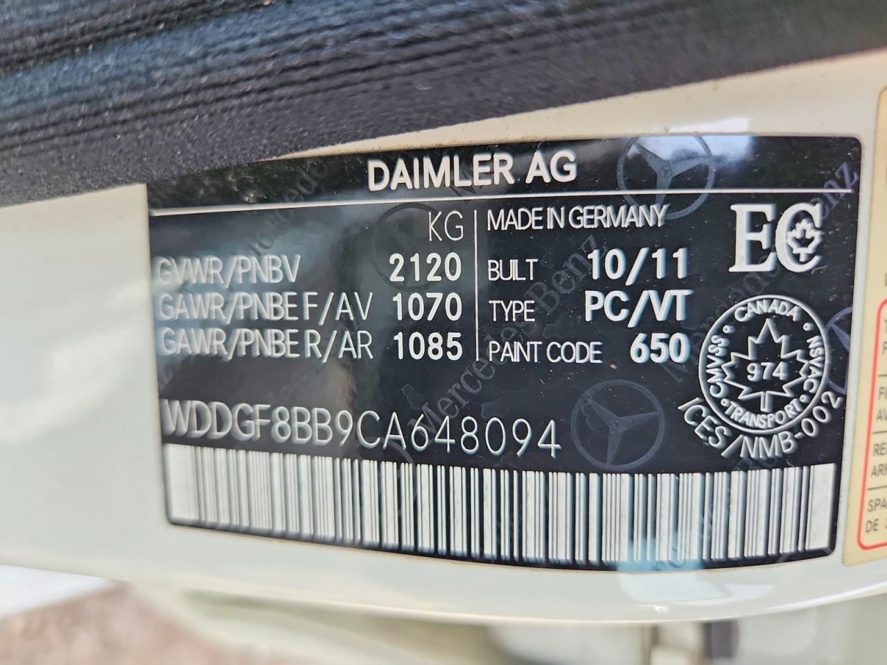 2012 Mercedes-benz C 300 4matic Белый vin: WDDGF8BB9CA648094