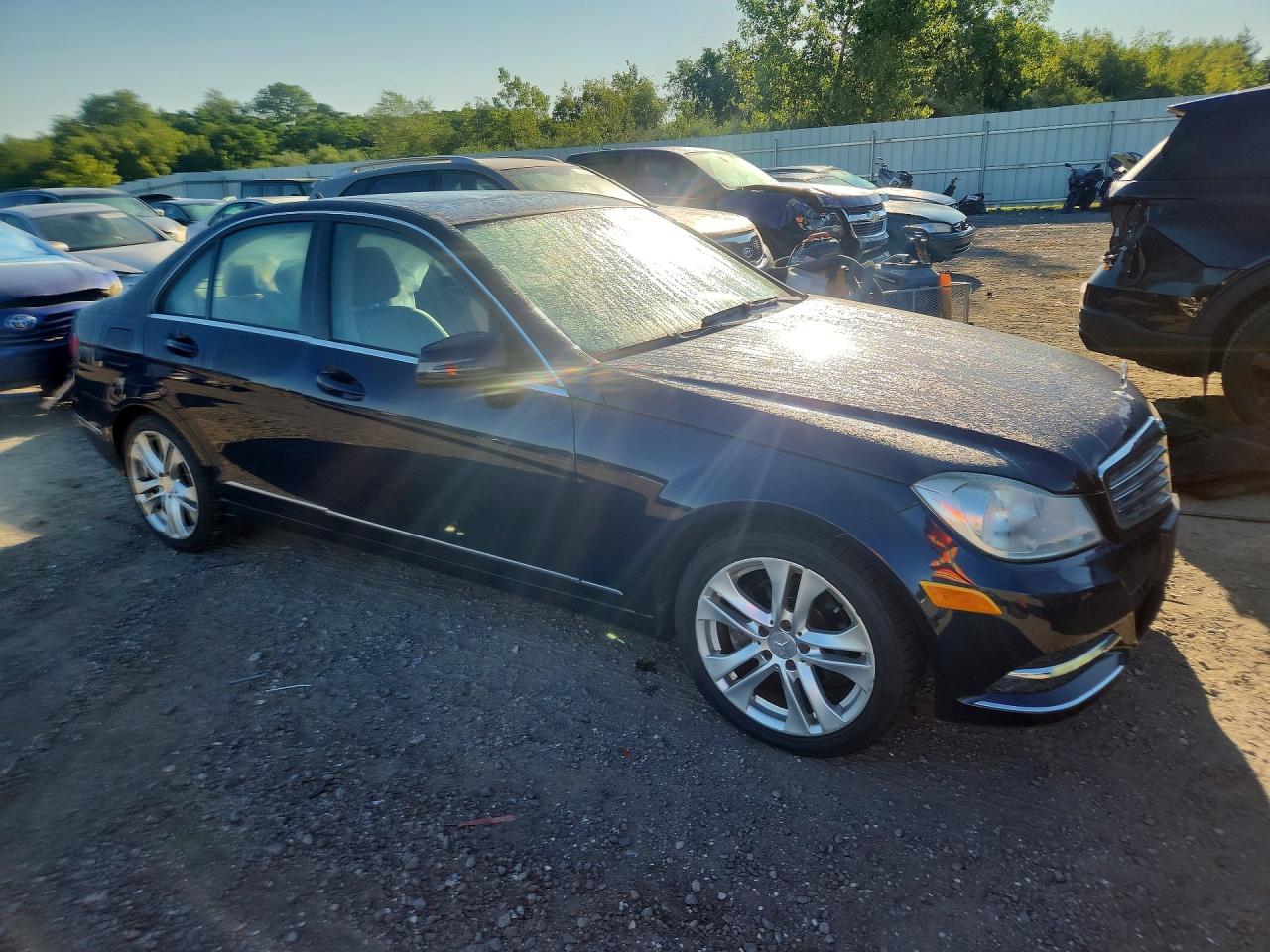 2012 Mercedes-benz C 300 4matic Blue vin: WDDGF8BB9CA709296