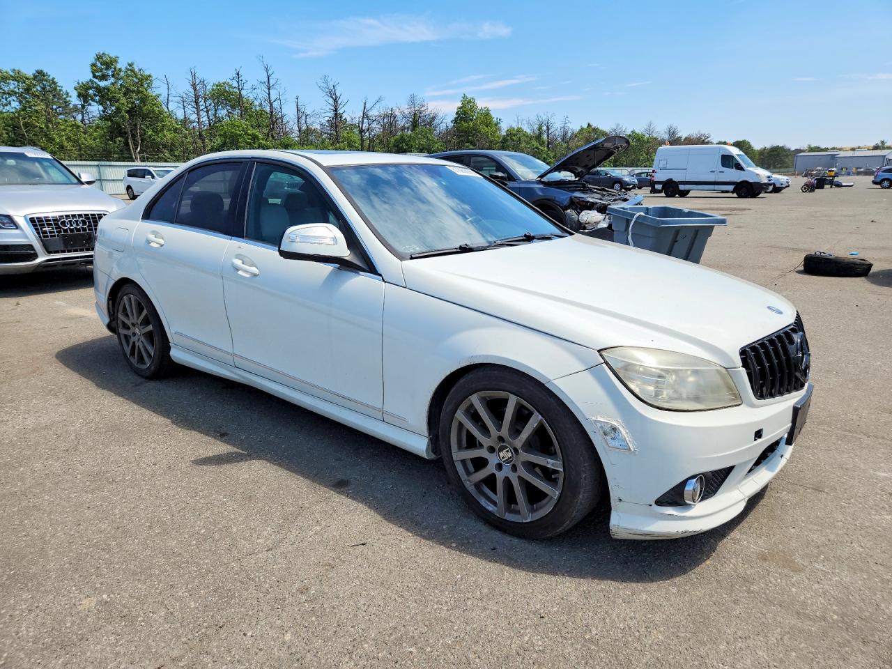 2010 Mercedes-benz C 300 4matic White vin: WDDGF8BBXAF451256