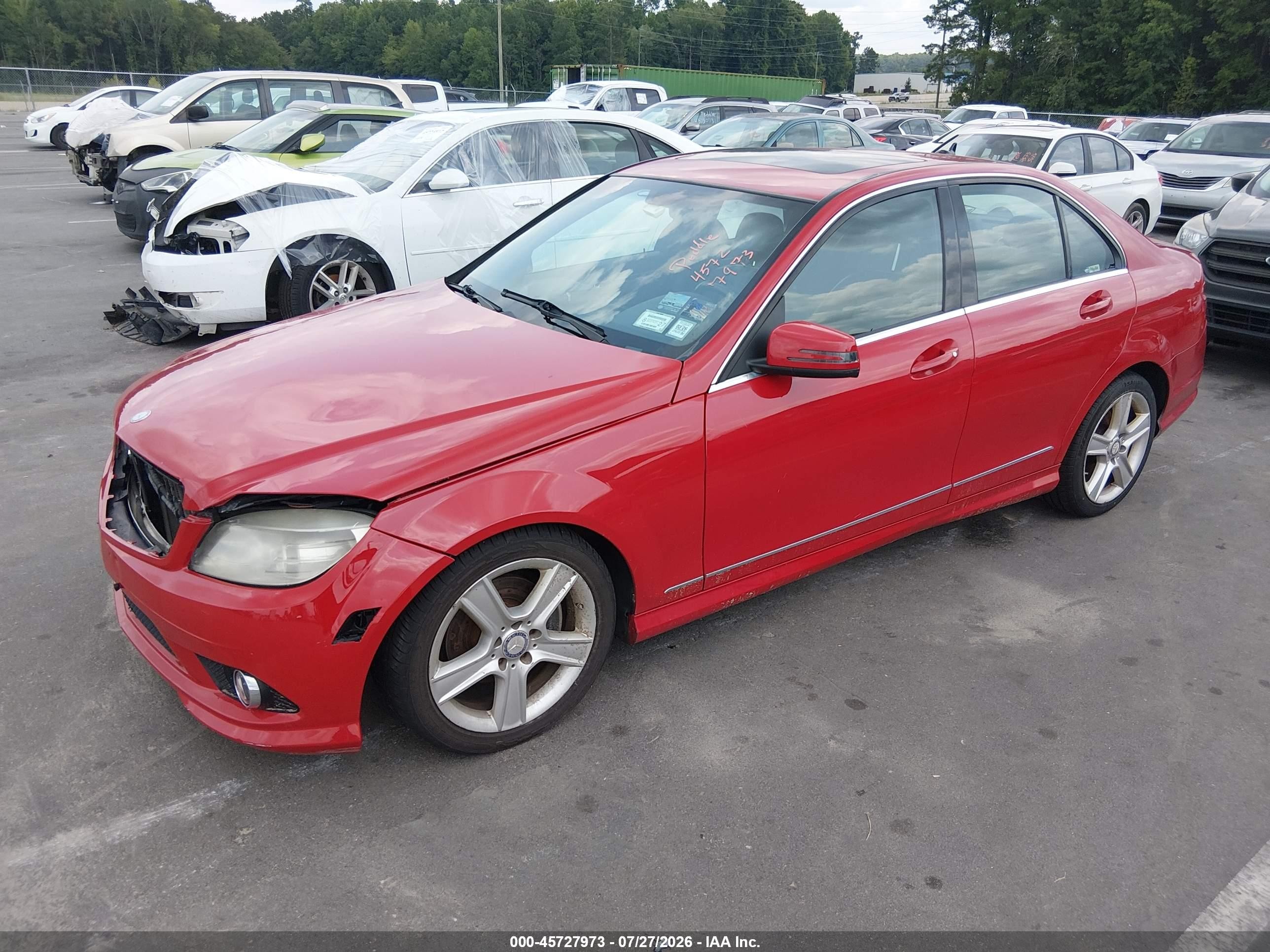 2010 Mercedes-benz C 300 Luxury 4matic/sport 4matic Red vin: WDDGF8BBXAR088035