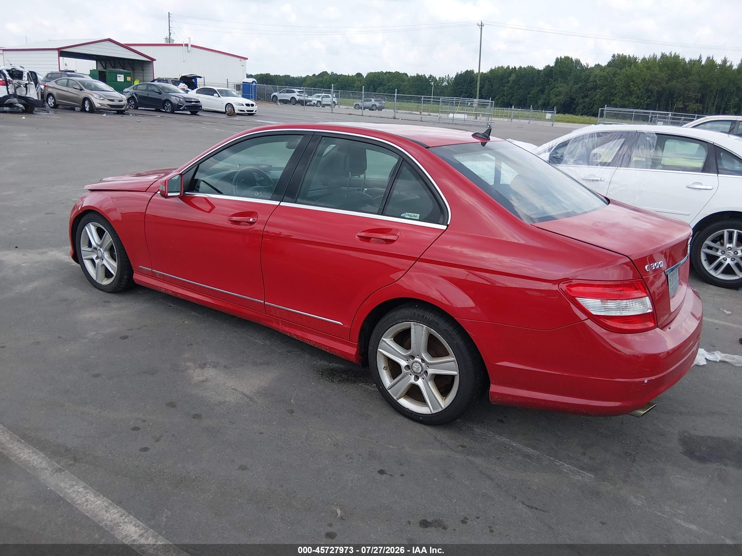 2010 Mercedes-benz C 300 Luxury 4matic/sport 4matic Red vin: WDDGF8BBXAR088035