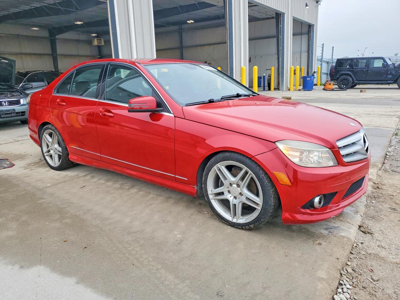 2010 Mercedes-benz C 300 4matic Red vin: WDDGF8BBXAR090044
