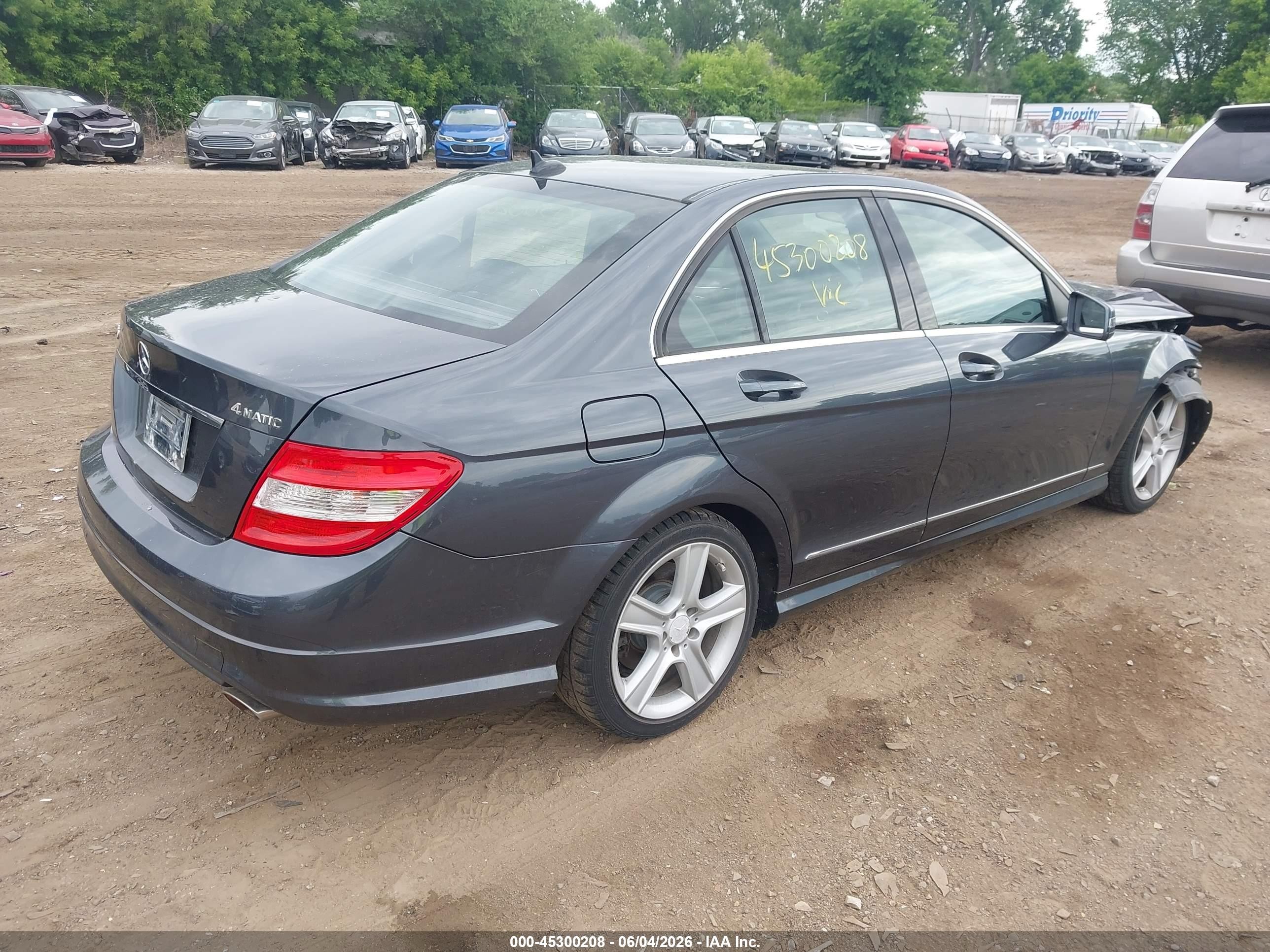 2010 Mercedes-benz C 300 Sport 4matic Gray vin: WDDGF8BBXAR094949