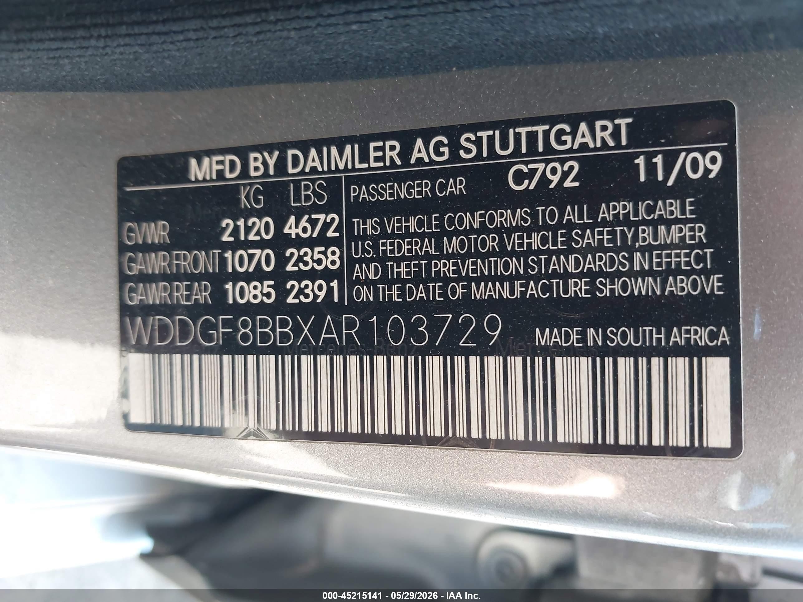 2010 Mercedes-benz C 300 Sport 4matic Silver vin: WDDGF8BBXAR103729
