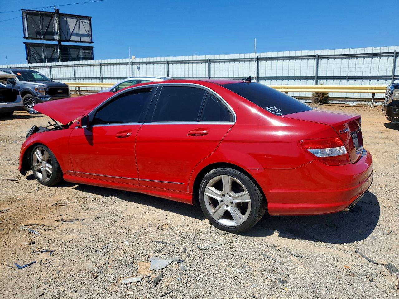 2010 Mercedes-benz C 300 4matic Red vin: WDDGF8BBXAR104928