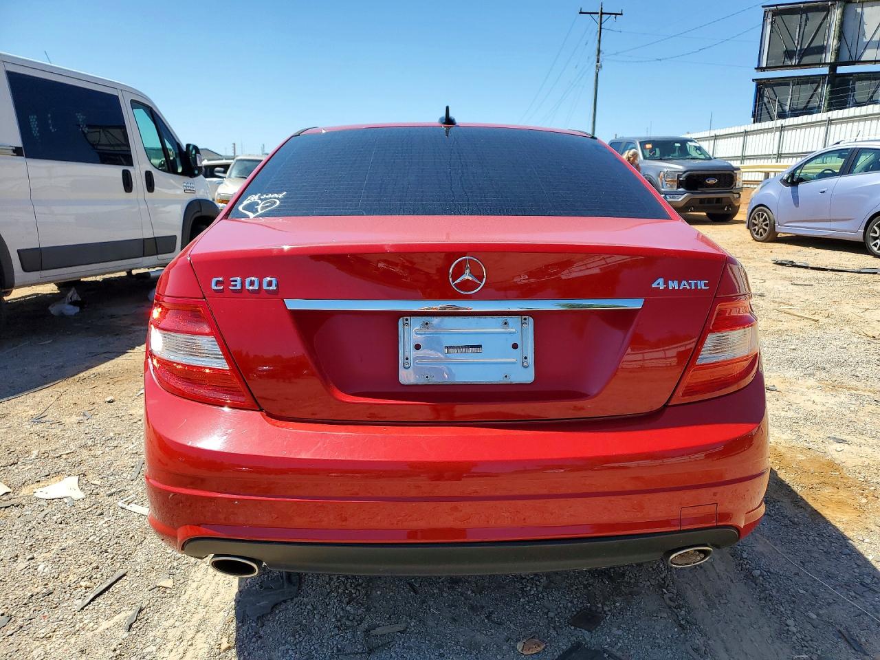 2010 Mercedes-benz C 300 4matic Red vin: WDDGF8BBXAR104928