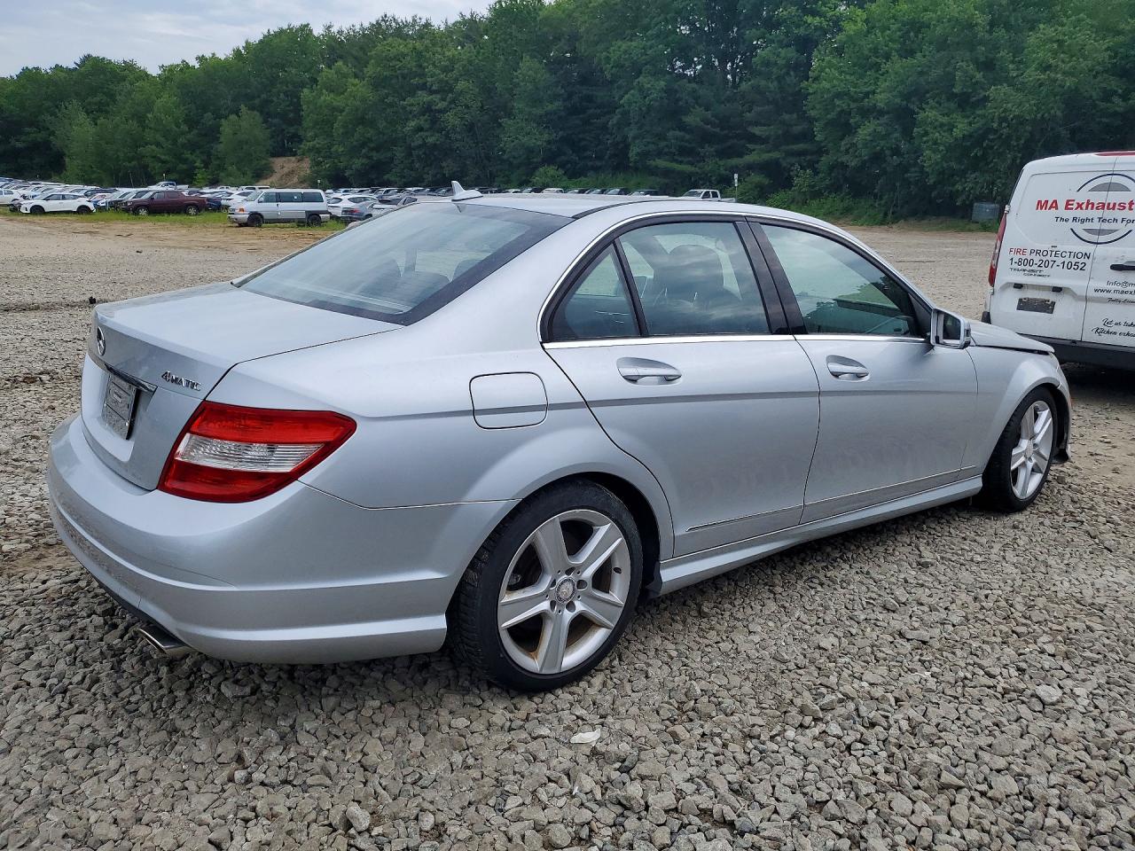 2010 Mercedes-benz C 300 4matic Silver vin: WDDGF8BBXAR119767