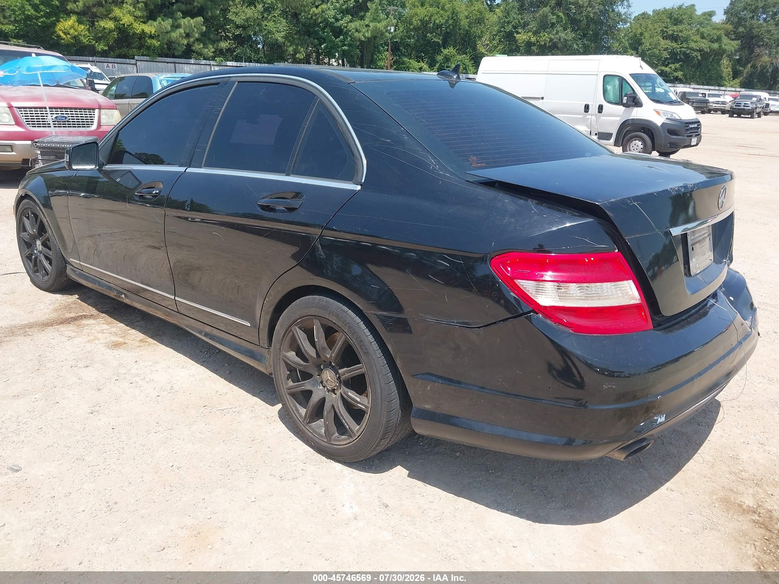 2011 Mercedes-benz C 300 Sport 4matic Black vin: WDDGF8BBXBF643231