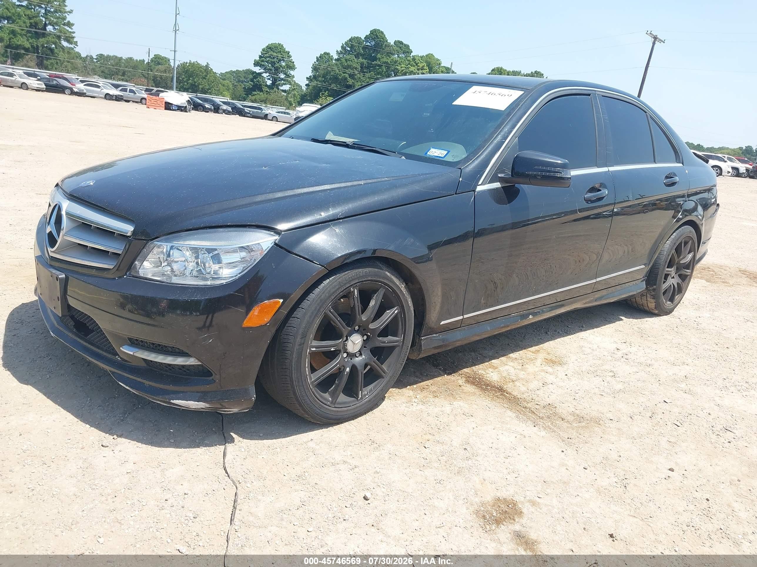 2011 Mercedes-benz C 300 Sport 4matic Black vin: WDDGF8BBXBF643231