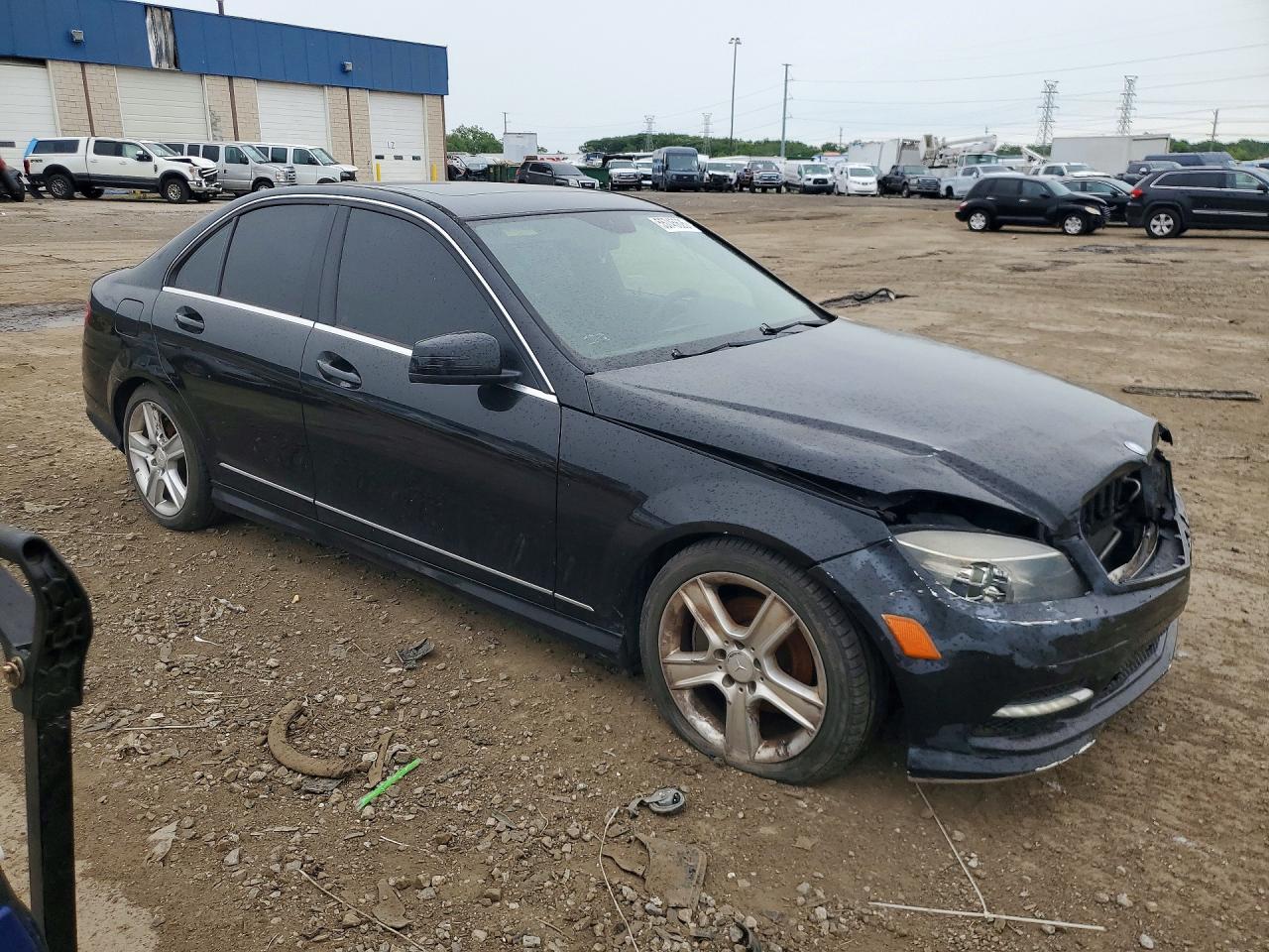 2011 Mercedes-benz C 300 4matic Black vin: WDDGF8BBXBR157887