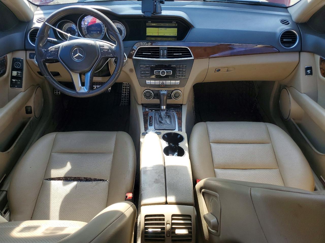 2012 Mercedes-benz C 300 4matic Red vin: WDDGF8BBXCF862563