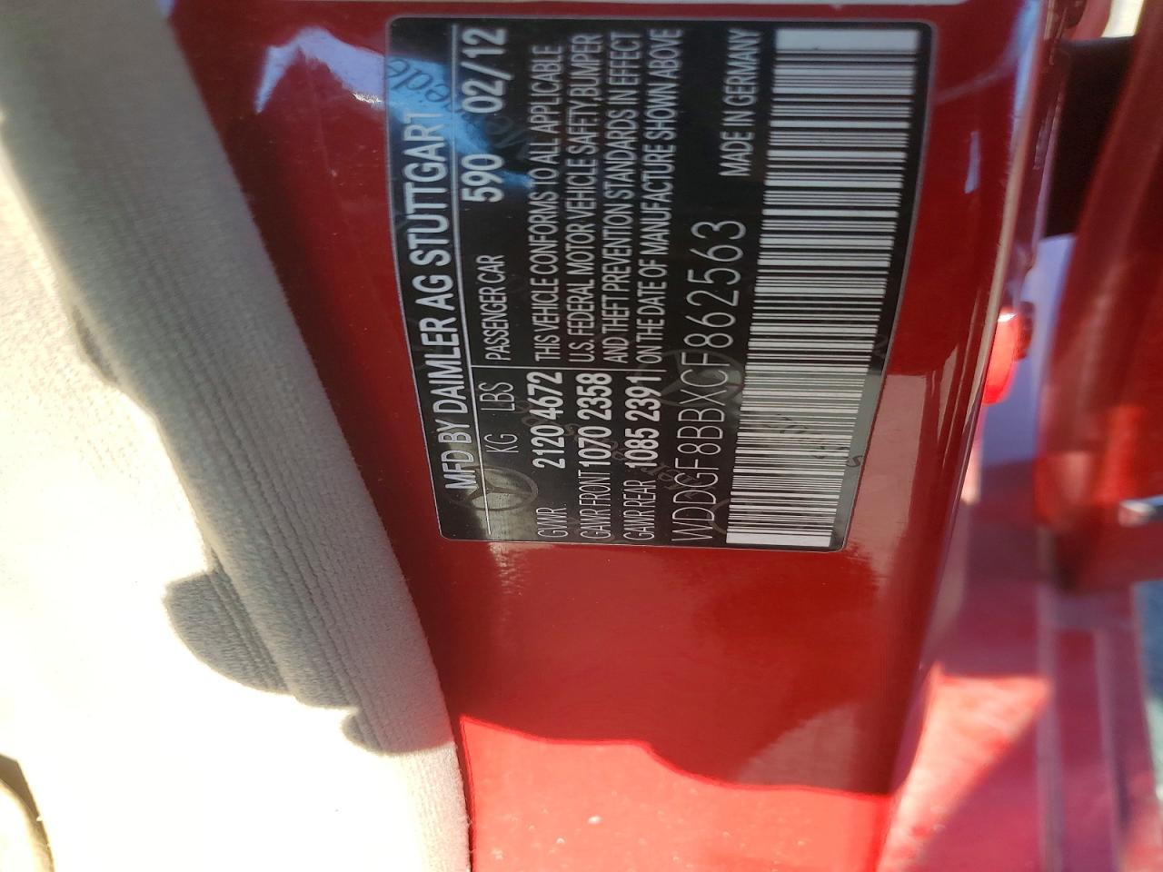 2012 Mercedes-benz C 300 4matic Red vin: WDDGF8BBXCF862563