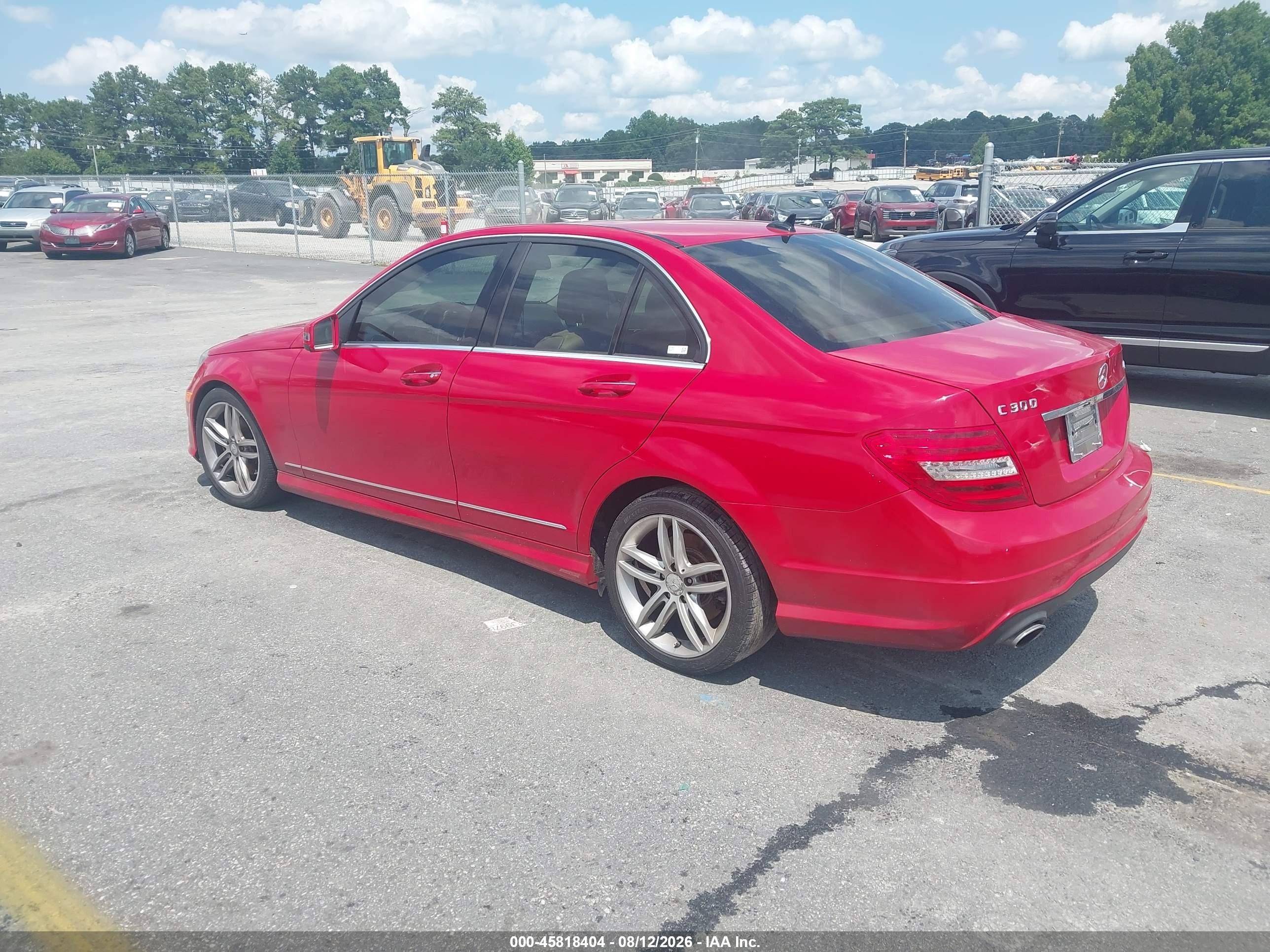 2012 Mercedes-benz C 300 Sport 4matic Red vin: WDDGF8BBXCR238020