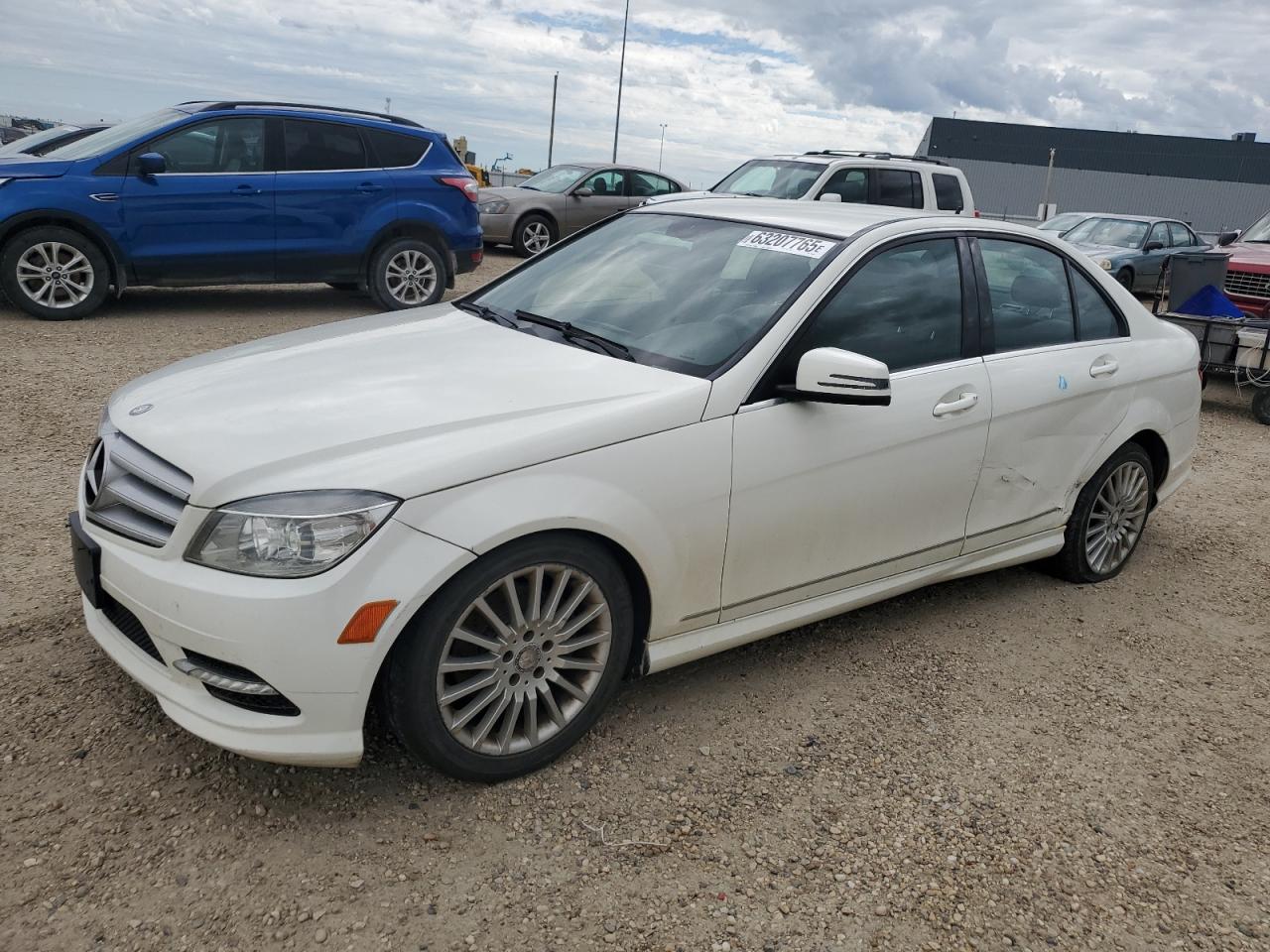 2011 Mercedes-benz C 250 4matic White vin: WDDGF8FB0BA489586