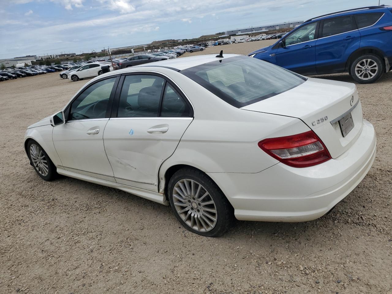 2011 Mercedes-benz C 250 4matic White vin: WDDGF8FB0BA489586