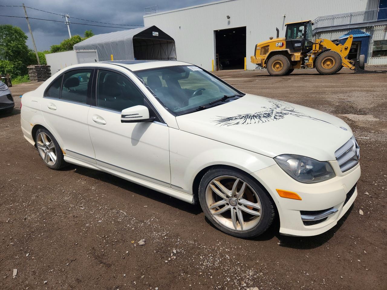 2012 Mercedes-benz C 250 4matic White vin: WDDGF8FB1CA633826