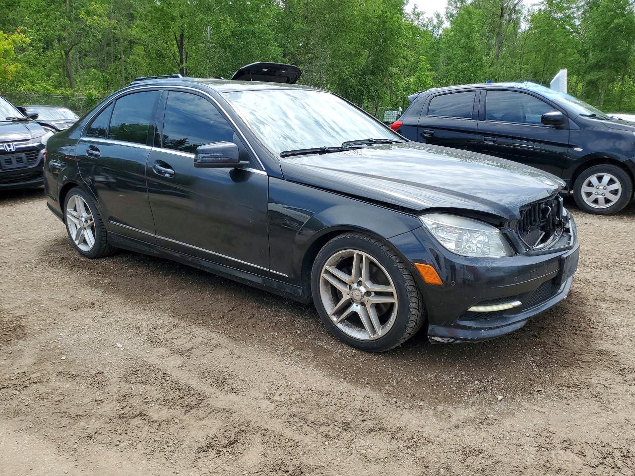 2011 Mercedes-benz C 250 4matic Black vin: WDDGF8FB3BA529255