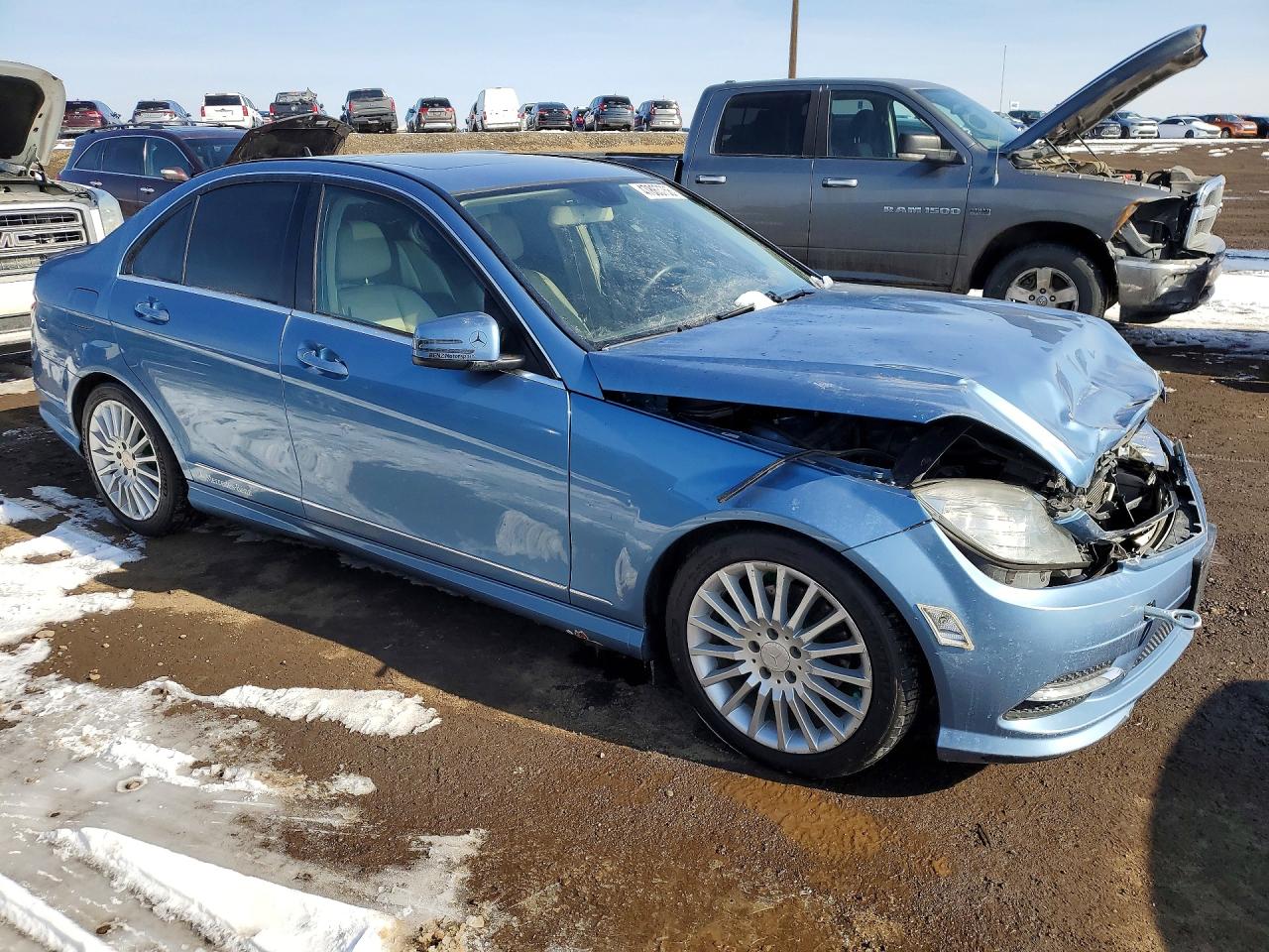 2011 Mercedes-benz C 250 4matic Blue vin: WDDGF8FB8BA502021