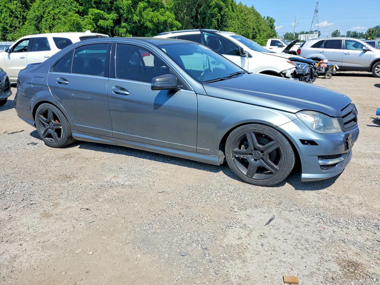 2012 Mercedes-benz C 250 4matic Gray vin: WDDGF8FB9CA648283