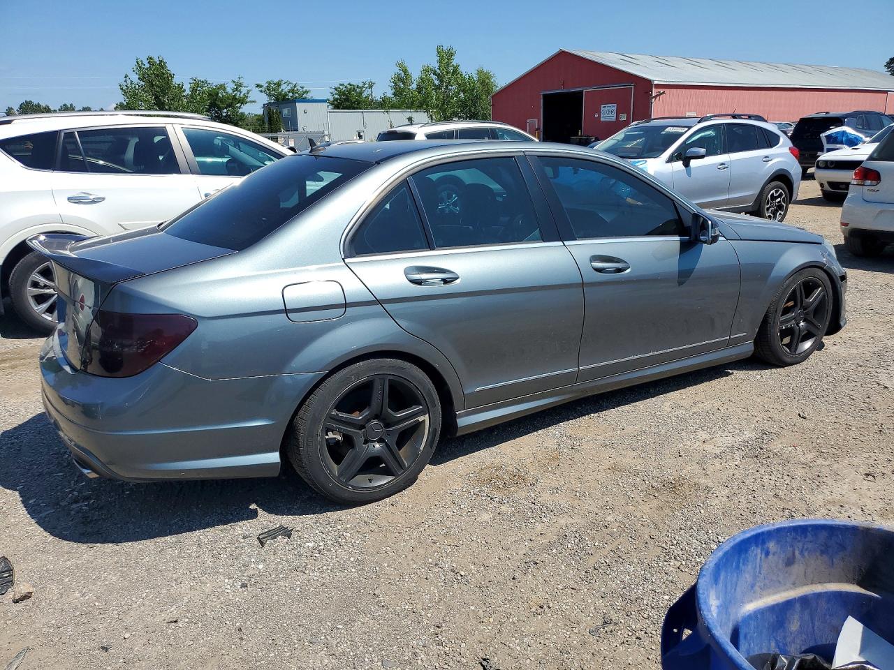 2012 Mercedes-benz C 250 4matic Gray vin: WDDGF8FB9CA648283