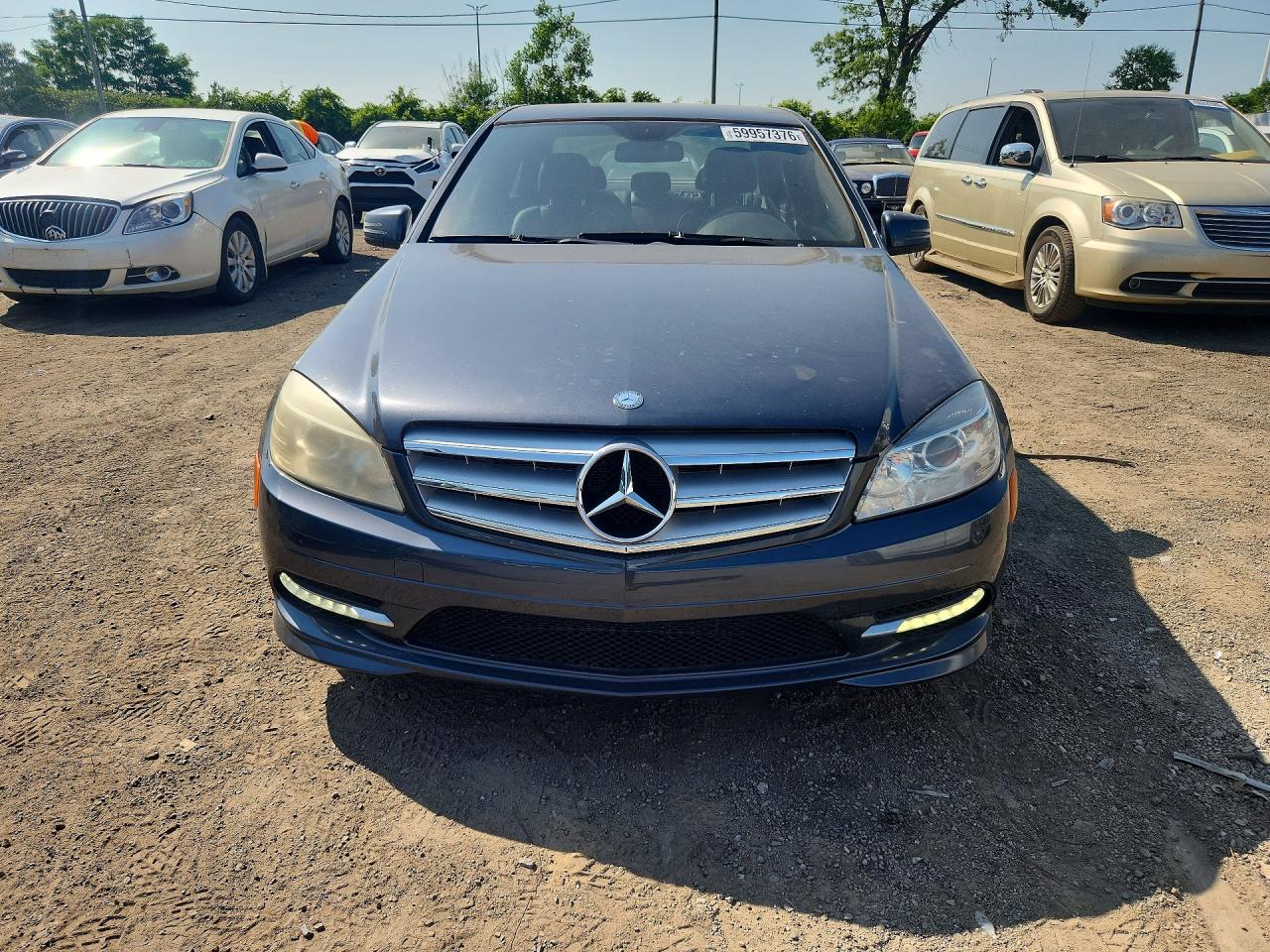 2011 Mercedes-benz C 250 4matic Gray vin: WDDGF8FBXBA496559