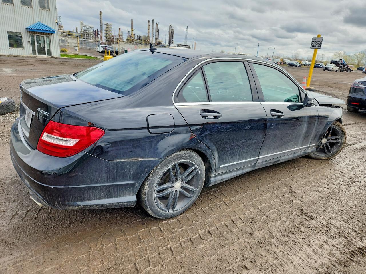 2012 Mercedes-benz C 250 4matic Black vin: WDDGF8FBXCA741295
