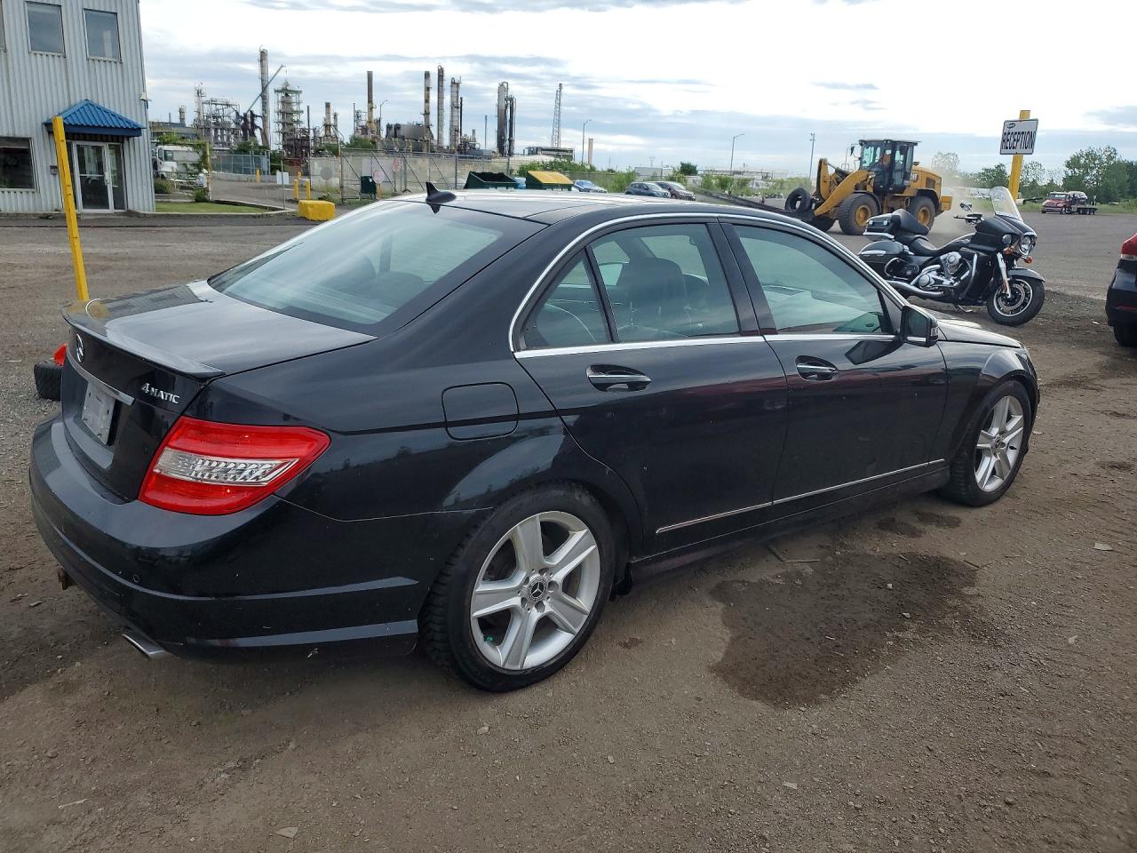 2010 Mercedes-benz C 350 4matic Black vin: WDDGF8HB4AF505464