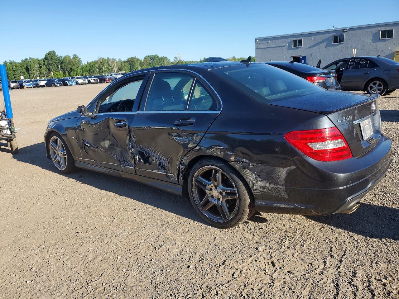 2012 Mercedes-benz C 350 4matic Black vin: WDDGF8JB0CA601022