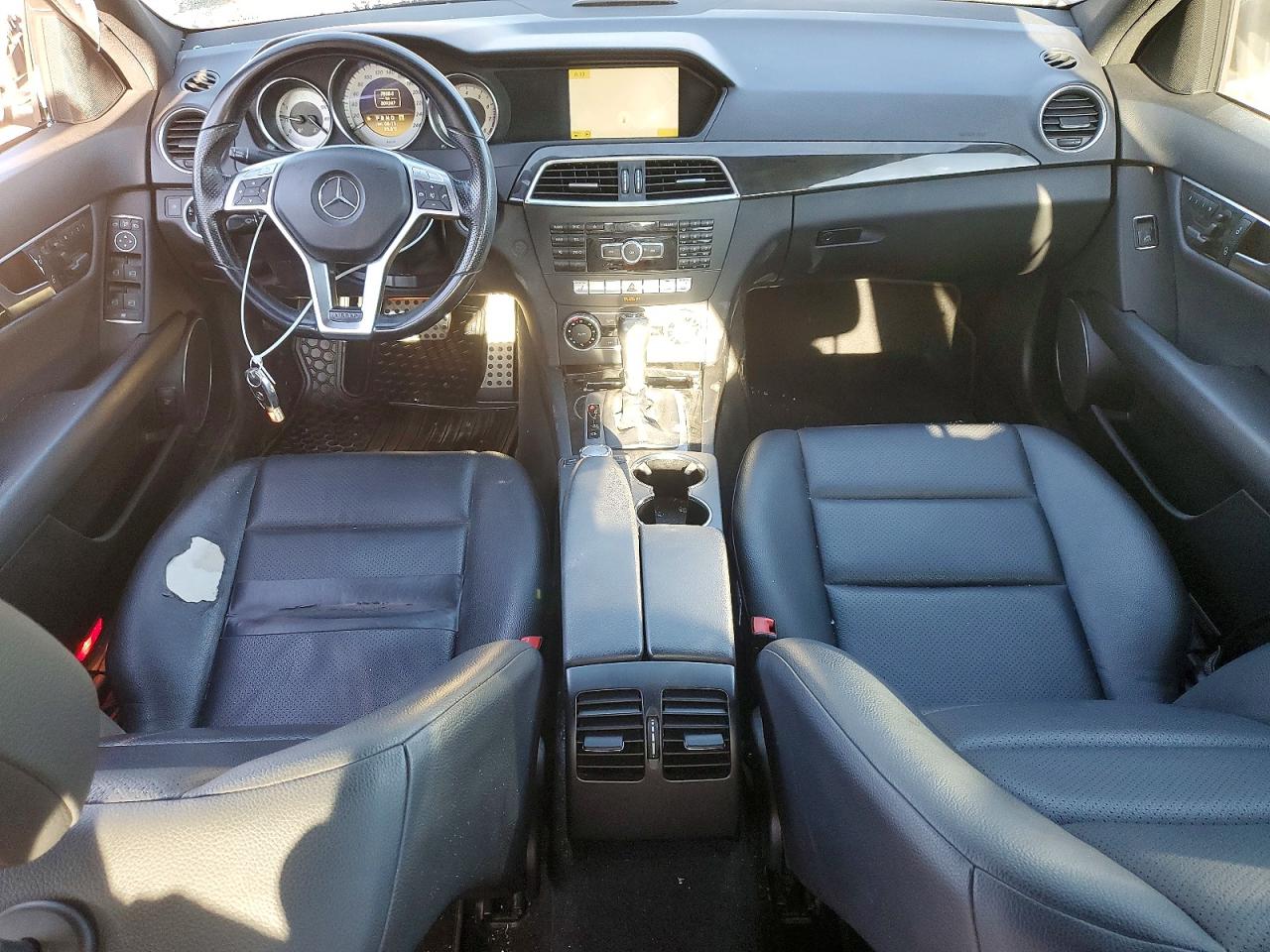 2012 Mercedes-benz C 350 4matic Black vin: WDDGF8JB0CA601022