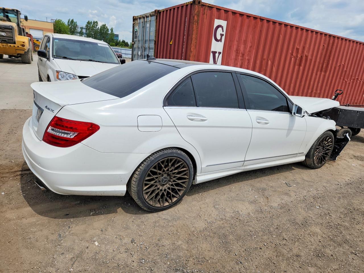 2014 Mercedes-benz C 350 4matic Белый vin: WDDGF8JB6EA960006