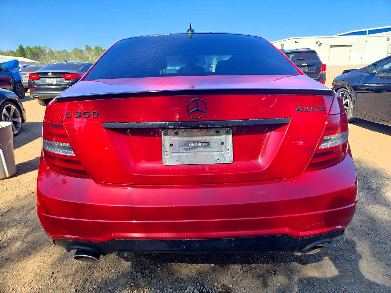 2014 Mercedes-benz C 350 4matic Red vin: WDDGF8JB9EA920566