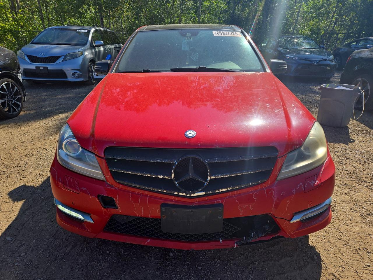 2014 Mercedes-benz C 350 4matic Red vin: WDDGF8JB9EA920566