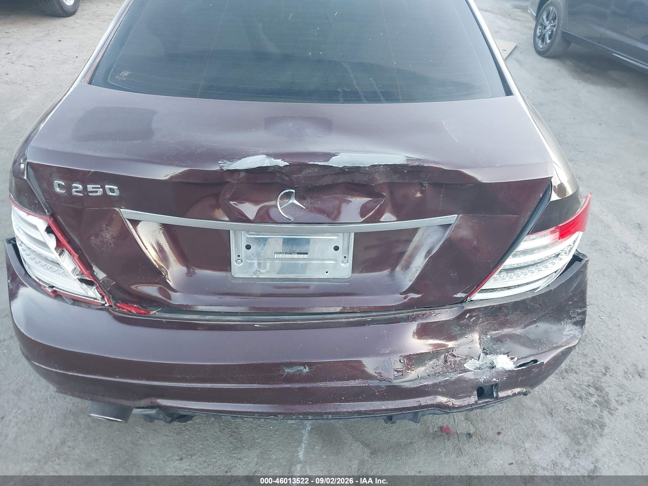 2012 Mercedes-benz C 250 Purple vin: WDDGJ4HB1CF775648