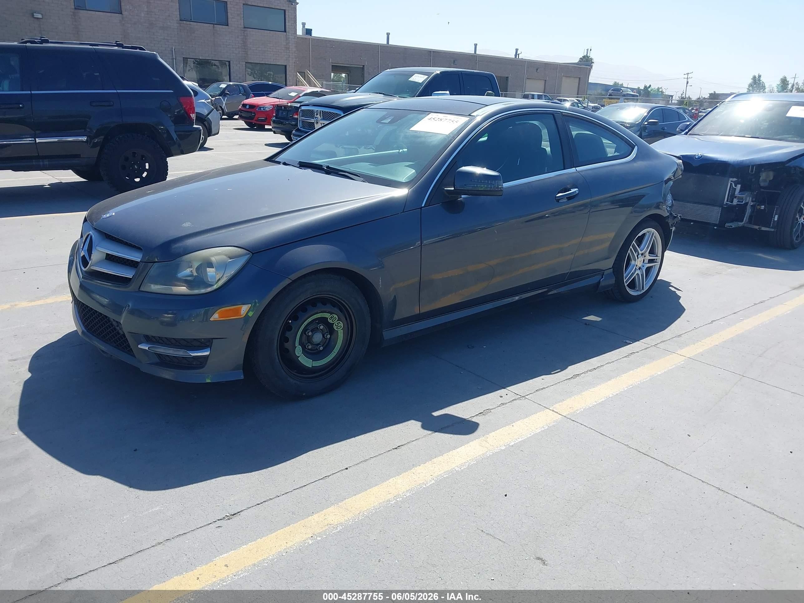 2013 Mercedes-benz C 250   Gray vin: WDDGJ4HB1DF950577