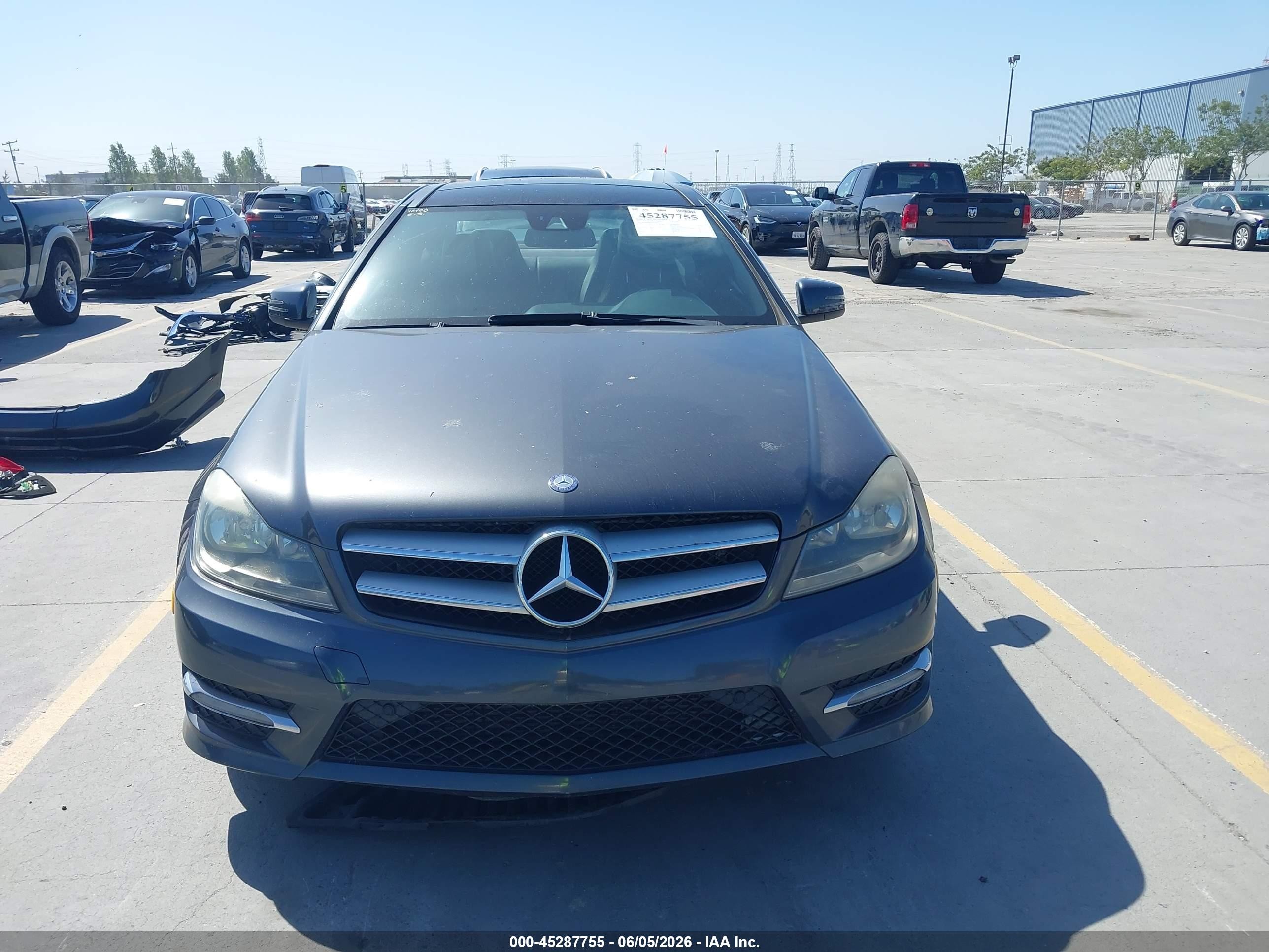 2013 Mercedes-benz C 250   Gray vin: WDDGJ4HB1DF950577