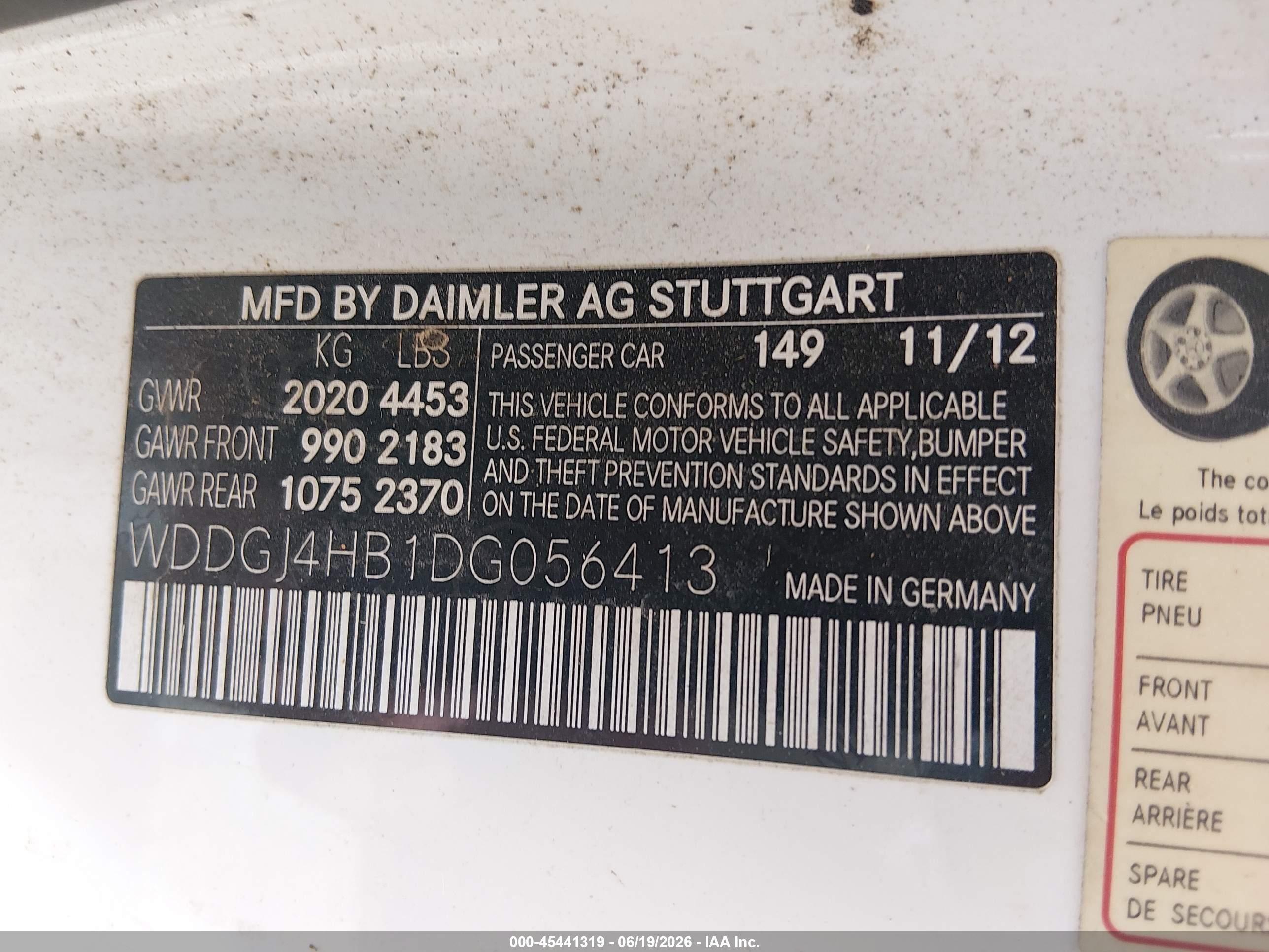 2013 Mercedes-benz C 250   White vin: WDDGJ4HB1DG056413