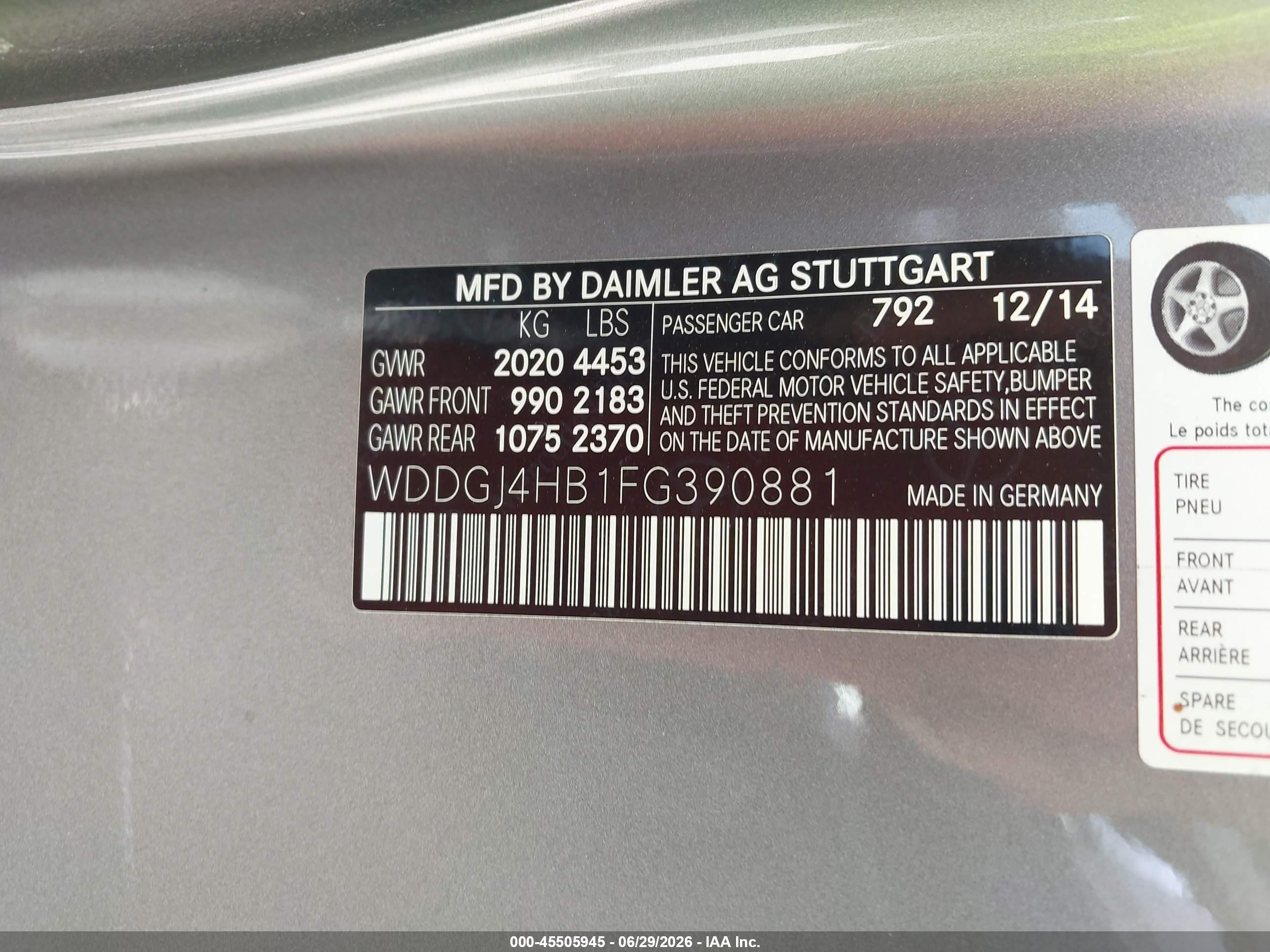 2015 Mercedes-benz C 250   Gray vin: WDDGJ4HB1FG390881