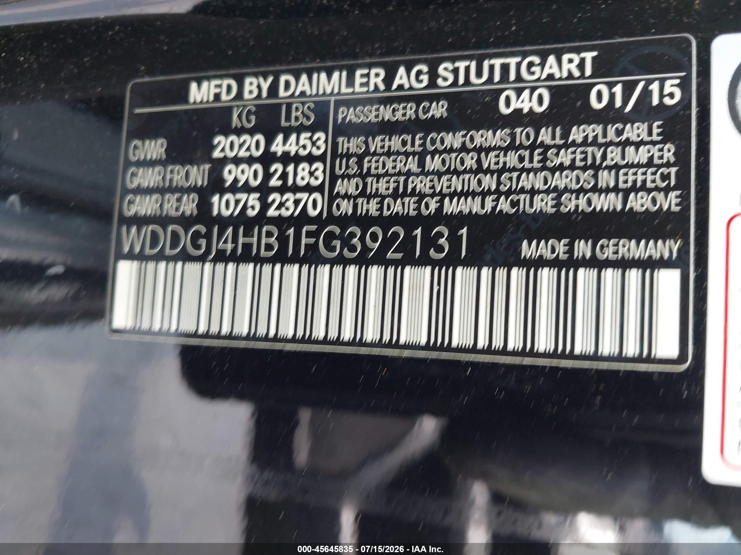 2015 Mercedes-benz C 250   Black vin: WDDGJ4HB1FG392131