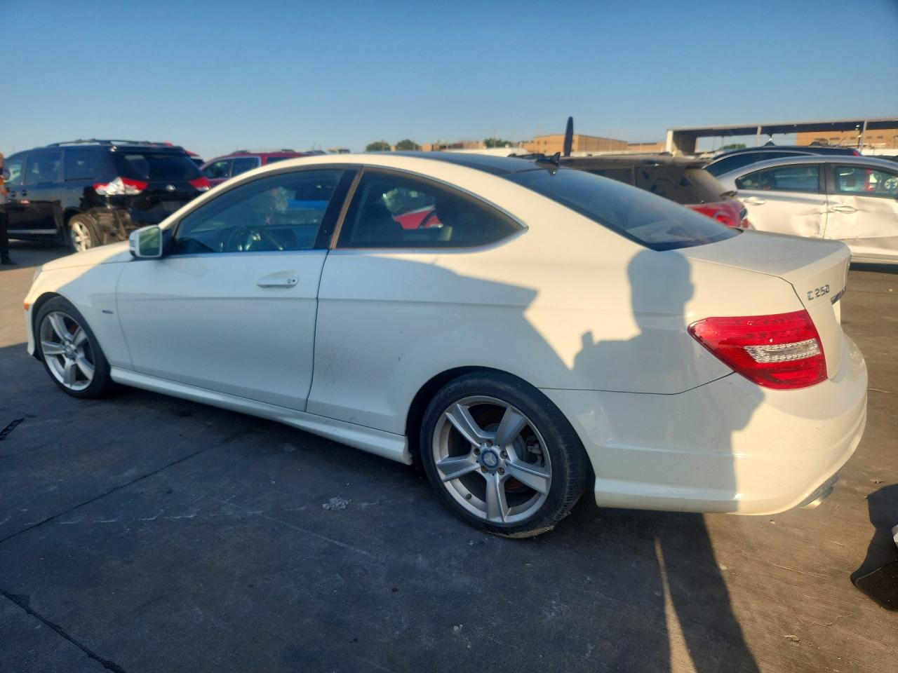 2012 Mercedes-benz C 250 White vin: WDDGJ4HB2CF820502